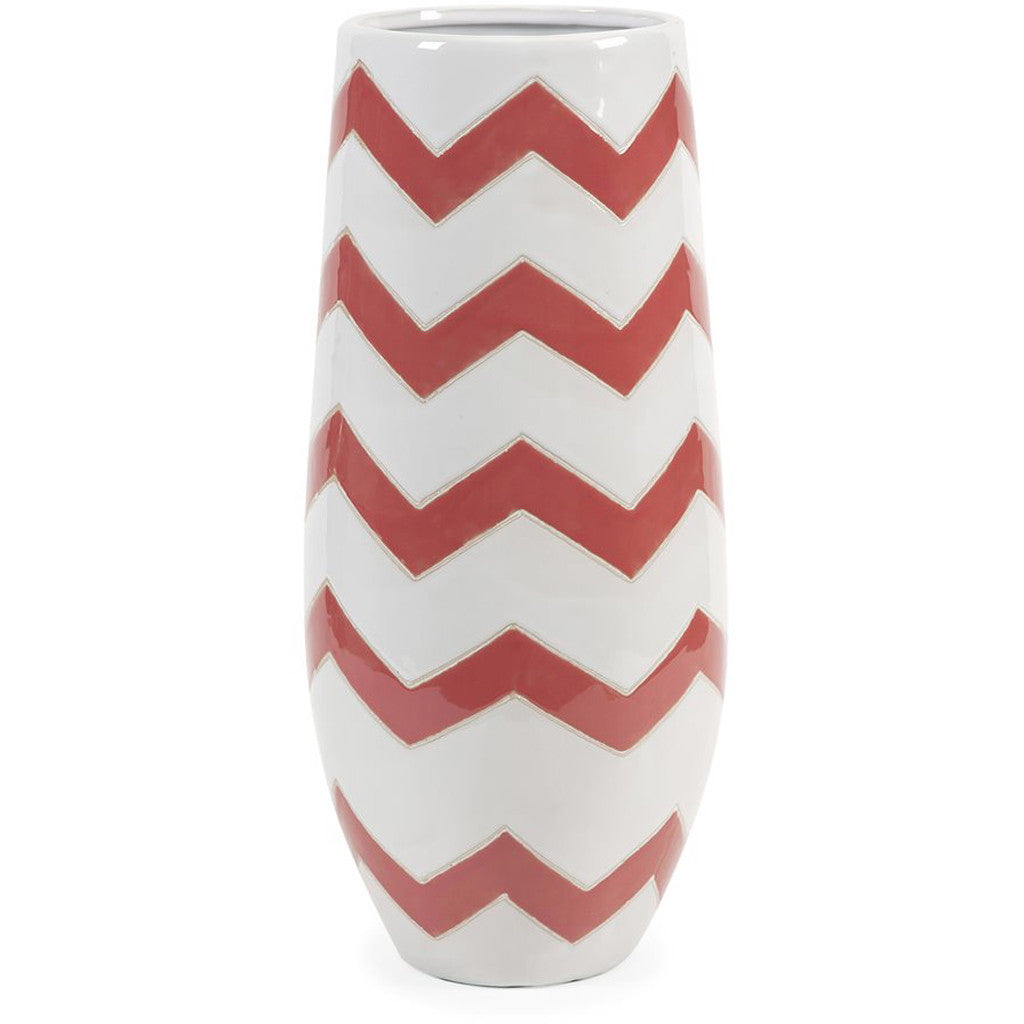 Elite Melon Sorbet Chevron Vase