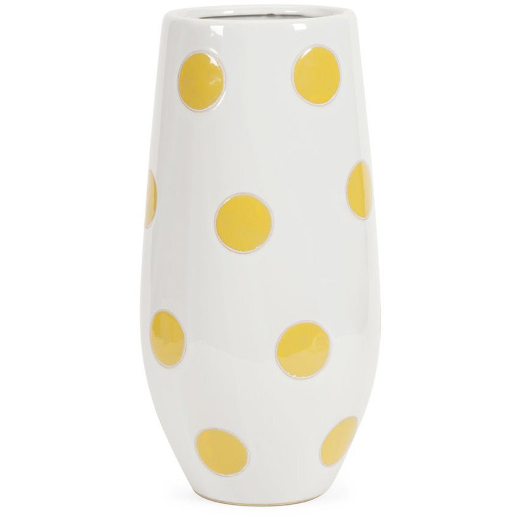 Elite Mellow Yellow Polka-Dot Vase