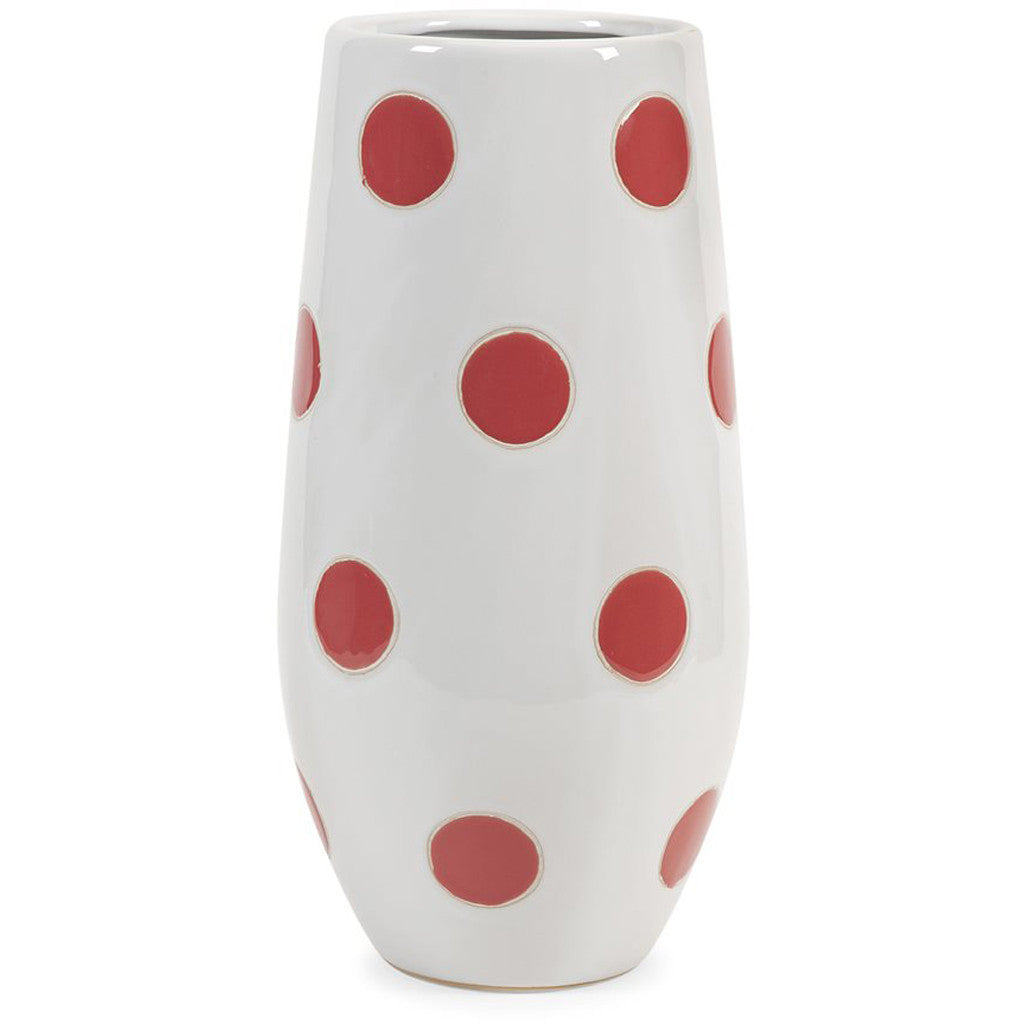 Elite Melon Sorbet Polka-Dot Vase