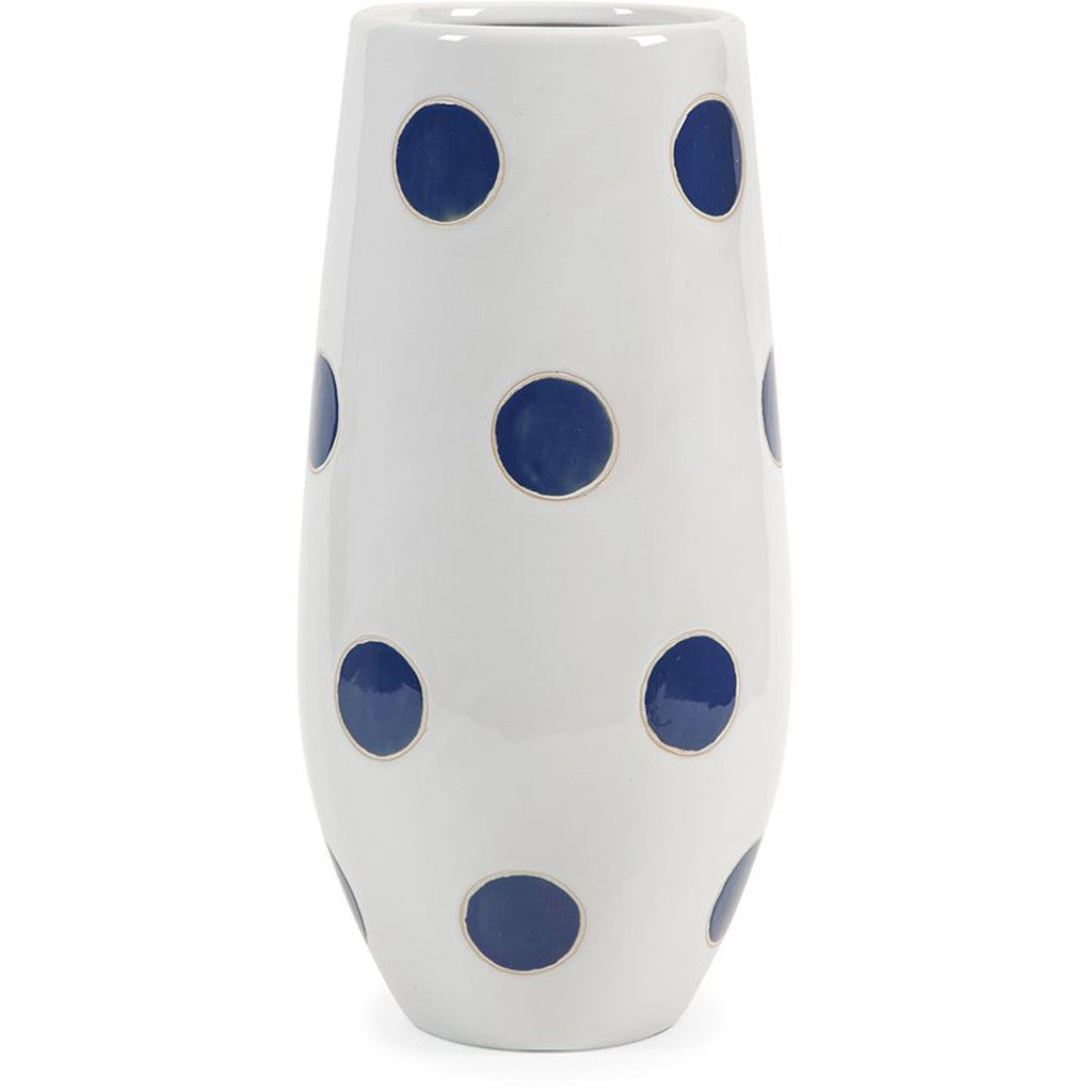Elite Marine Blue Polka-Dot Vase