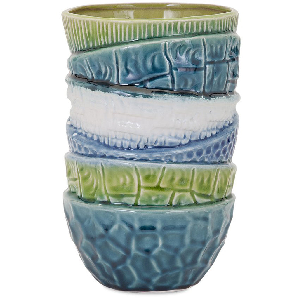 Stacked Bowl Vase Short
