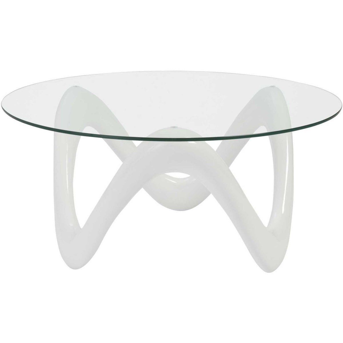 Coral Coffee Table High Gloss White/Clear