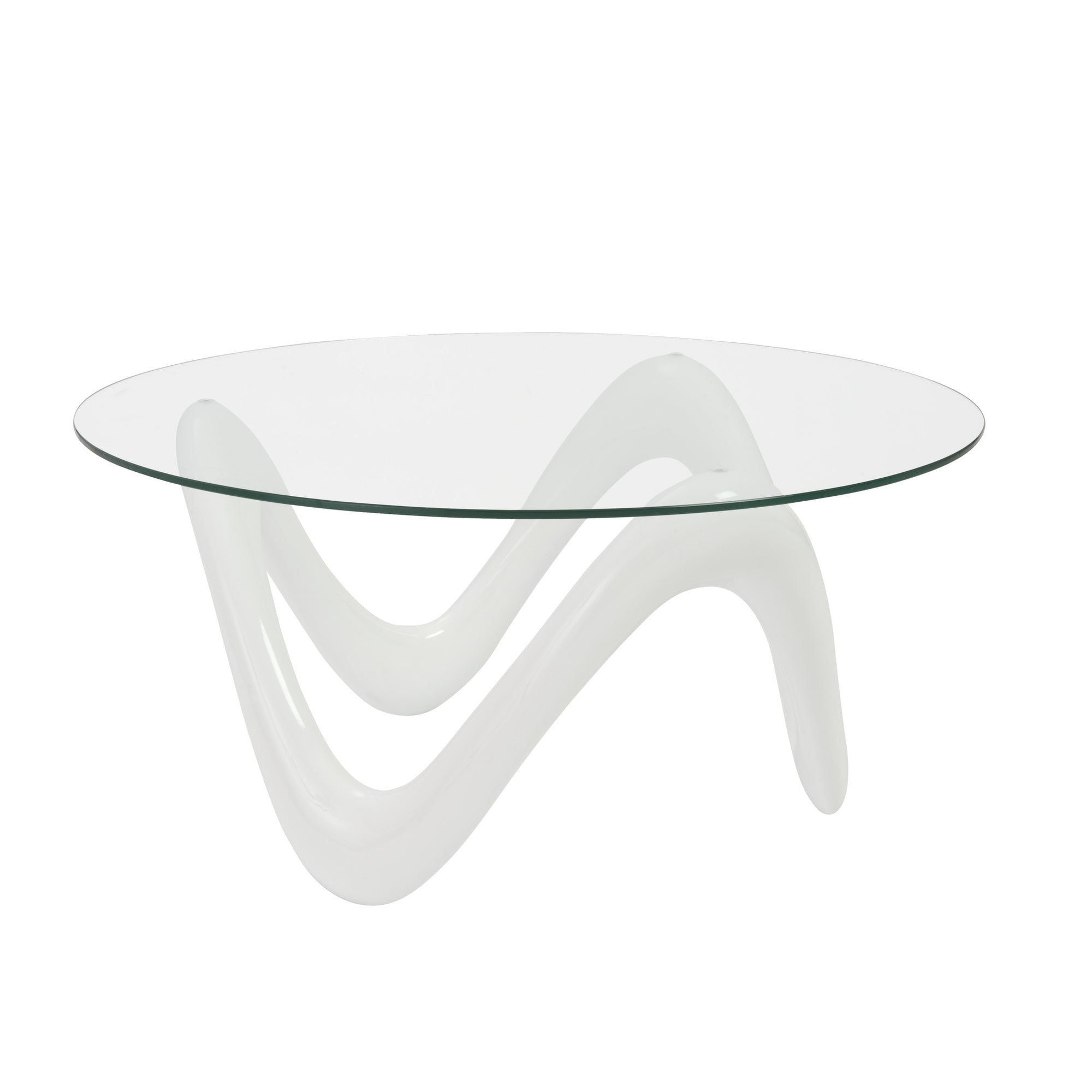 Coral Coffee Table High Gloss White/Clear