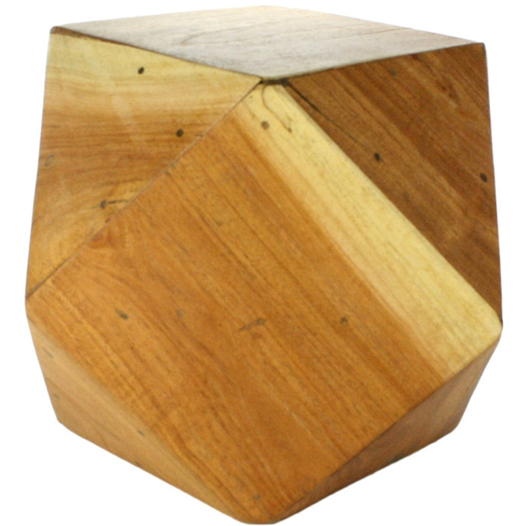 Icosahedron Wood Block Small