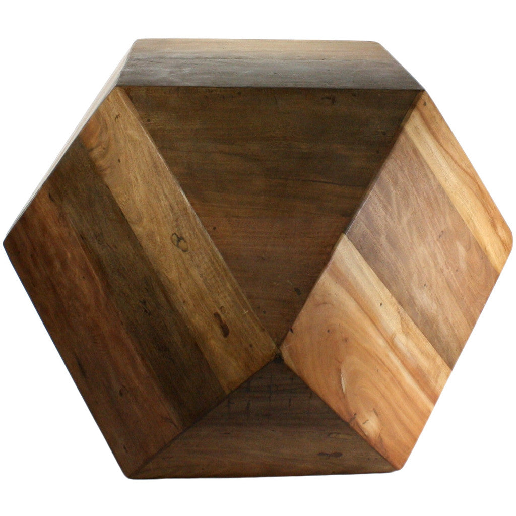 Icosahedron Wood Block Large