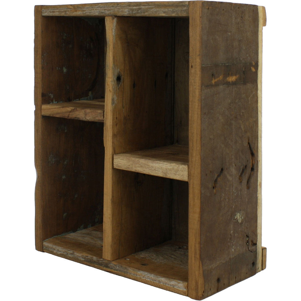 Market Salvaged Divider Wood Crate Natural