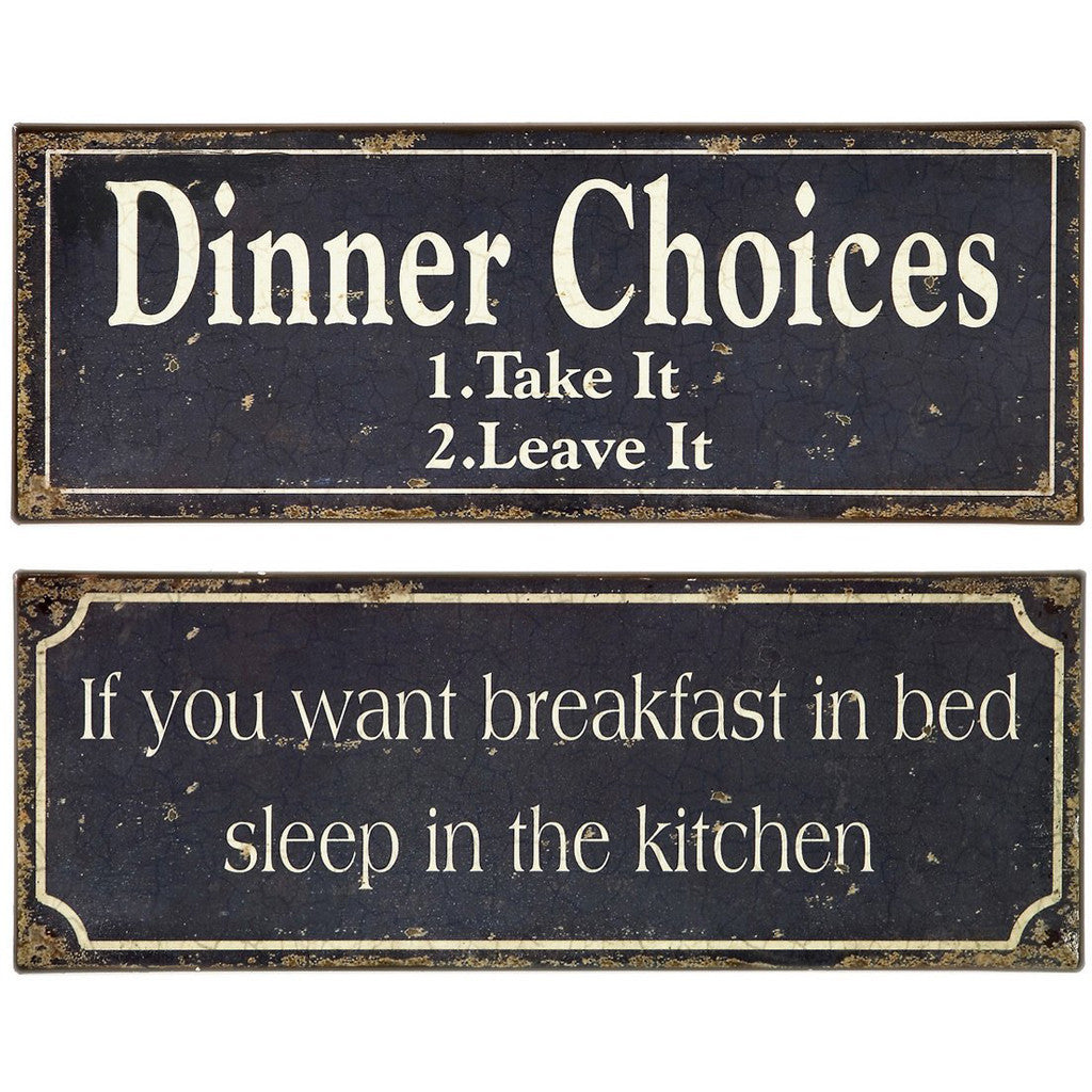 Buchanan and Dinner Signs