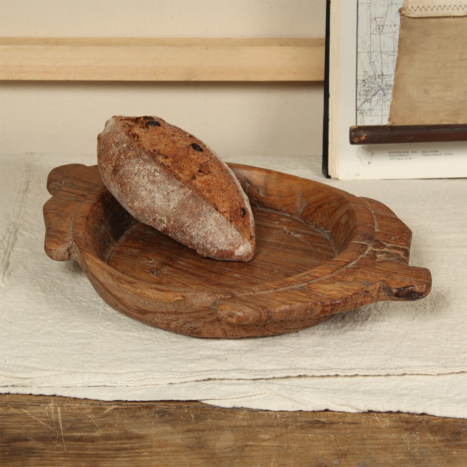 Salvaged Wood Dough Bowl Small