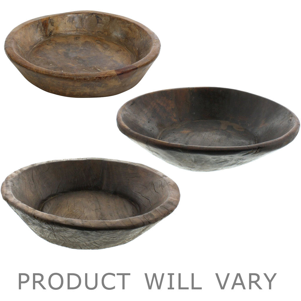 Salvaged Wood Dough Bowl Large