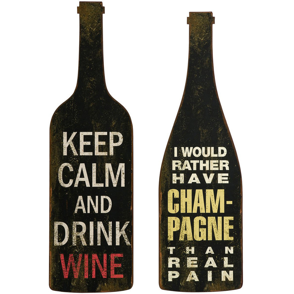 Linn Wine And Champagne Wall Decor (Set of 2)