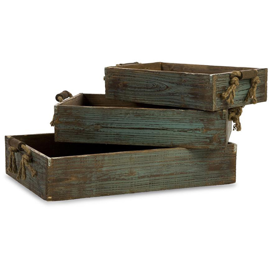 Noxubee Wood Trays (Set of 3)