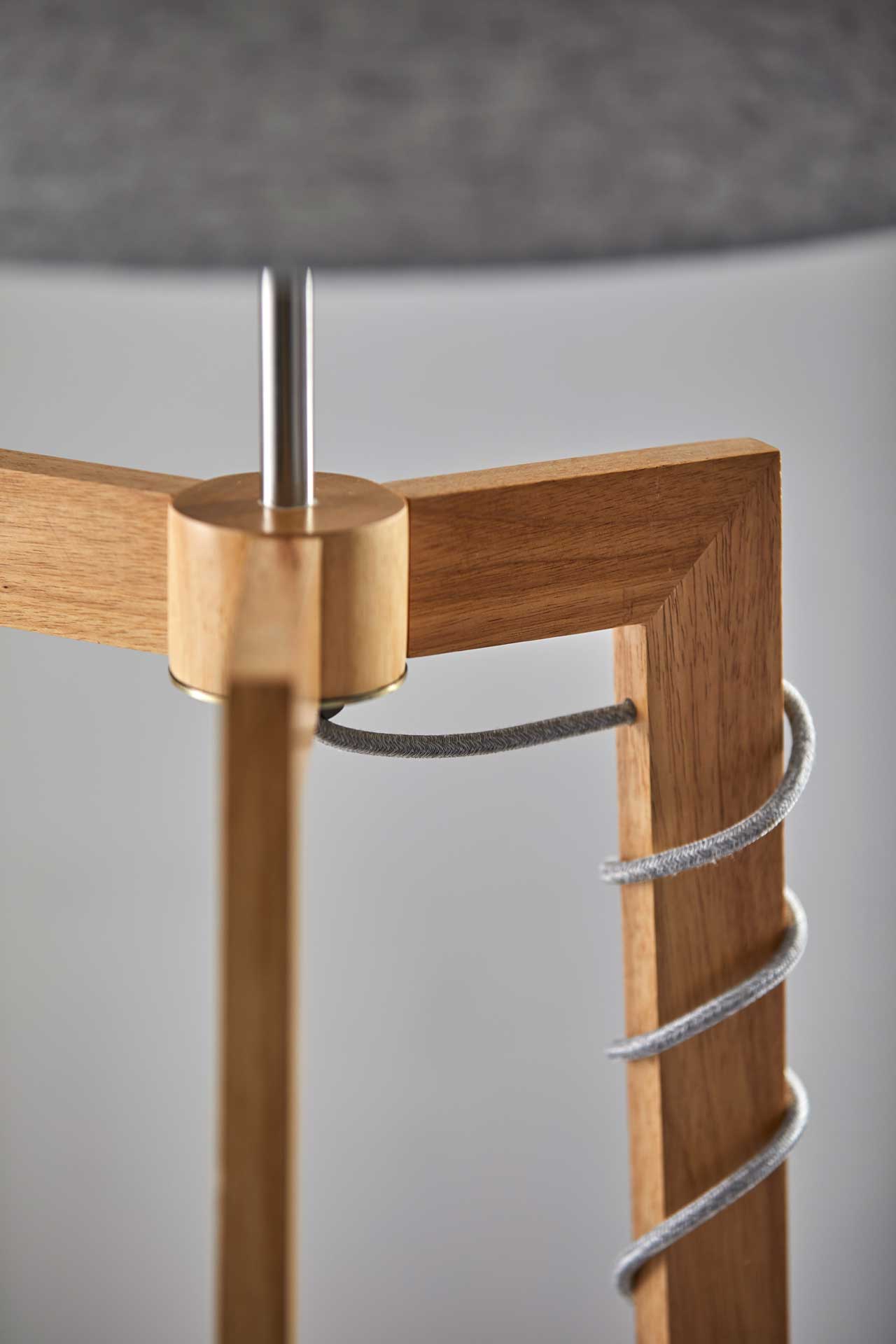 Herblay Shelf Floor Lamp Natural/Gray