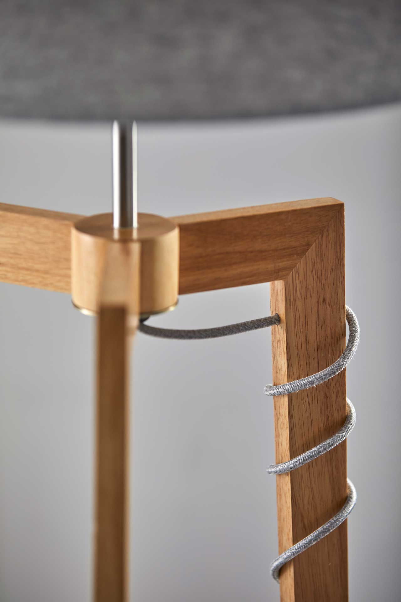 Herblay Shelf Floor Lamp Natural/Gray