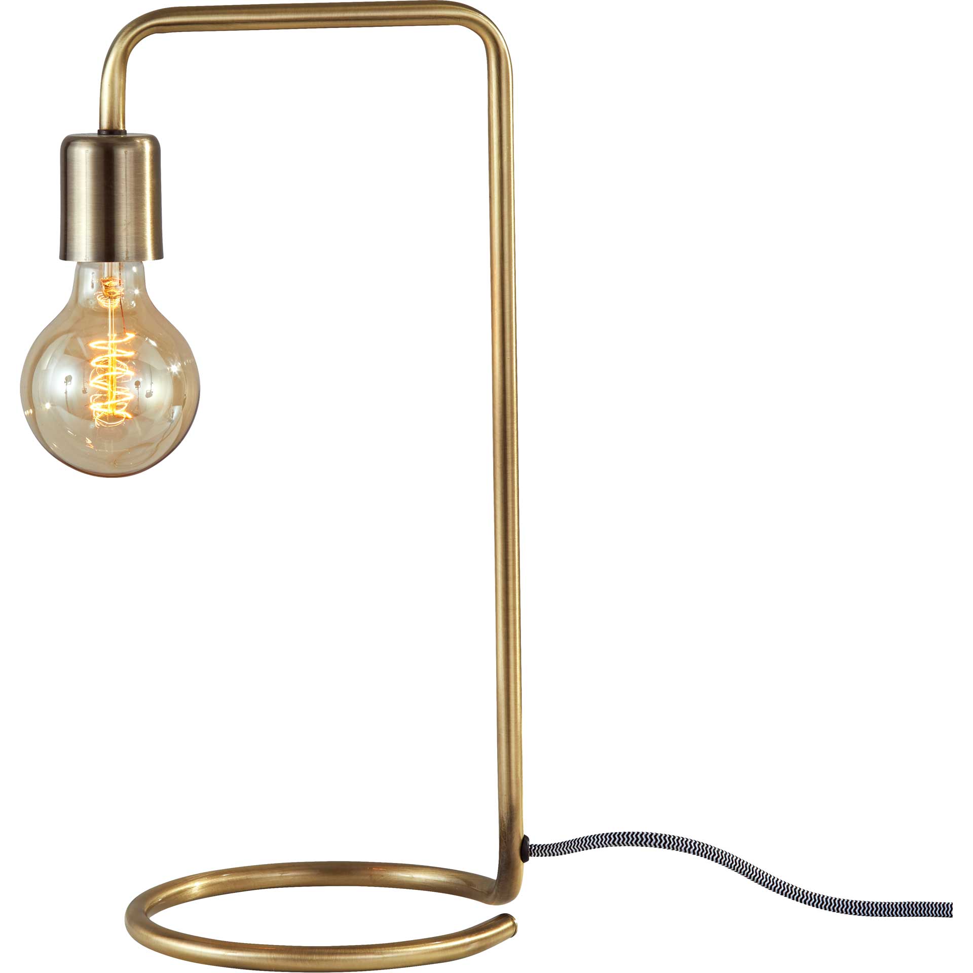 1012-0568 Office Desk Table Lamps, Table Lamp In A Antique Brass Finish