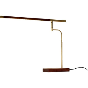 Bagneux LED Desk Lamp Walnut/Brass
