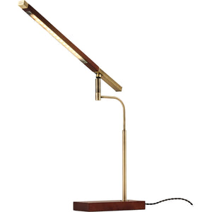 Bagneux LED Desk Lamp Walnut/Brass