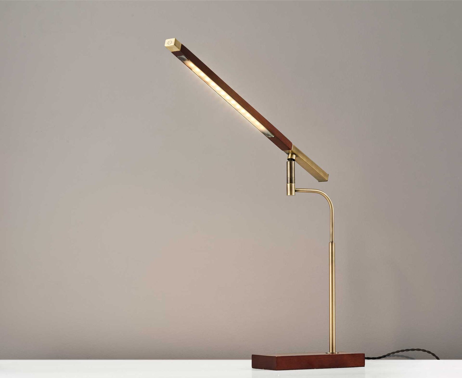 Bagneux LED Desk Lamp Walnut/Brass