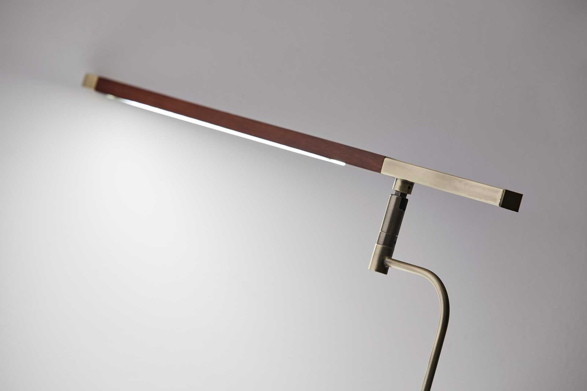 Bagneux LED Floor Lamp Walnut/Brass