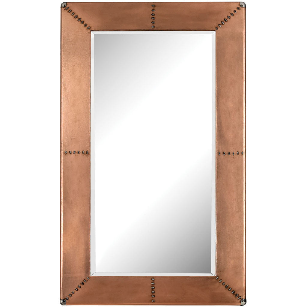 Sterling Copper Frame Mirror Nail Head