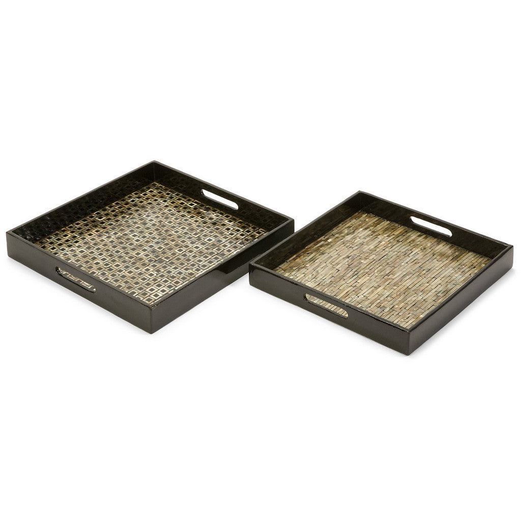 Josephine Mother of Pearl Serving Trays (Set of 2)