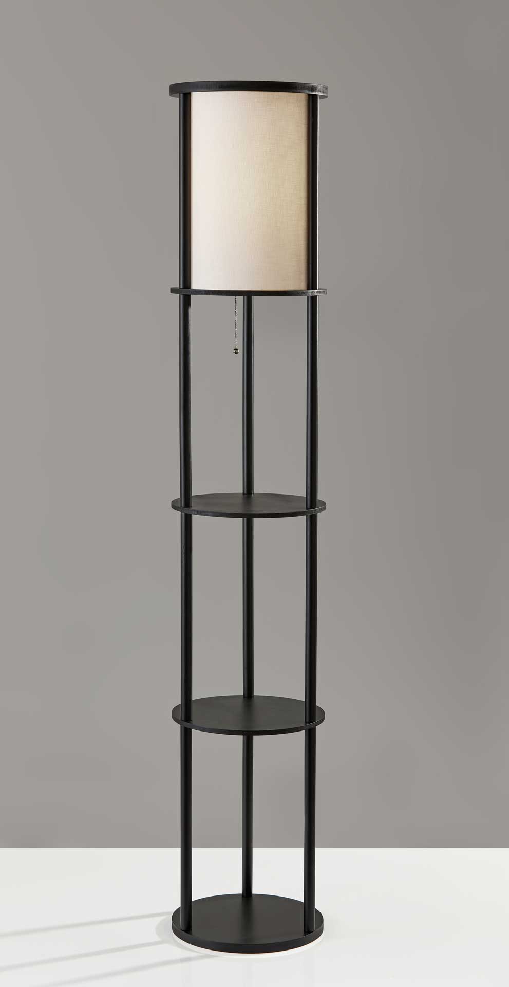 Stavanger Shelf Floor Lamp Black