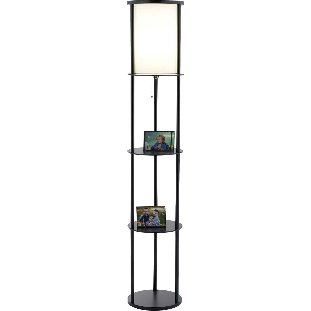 Stavanger Shelf Floor Lamp Black