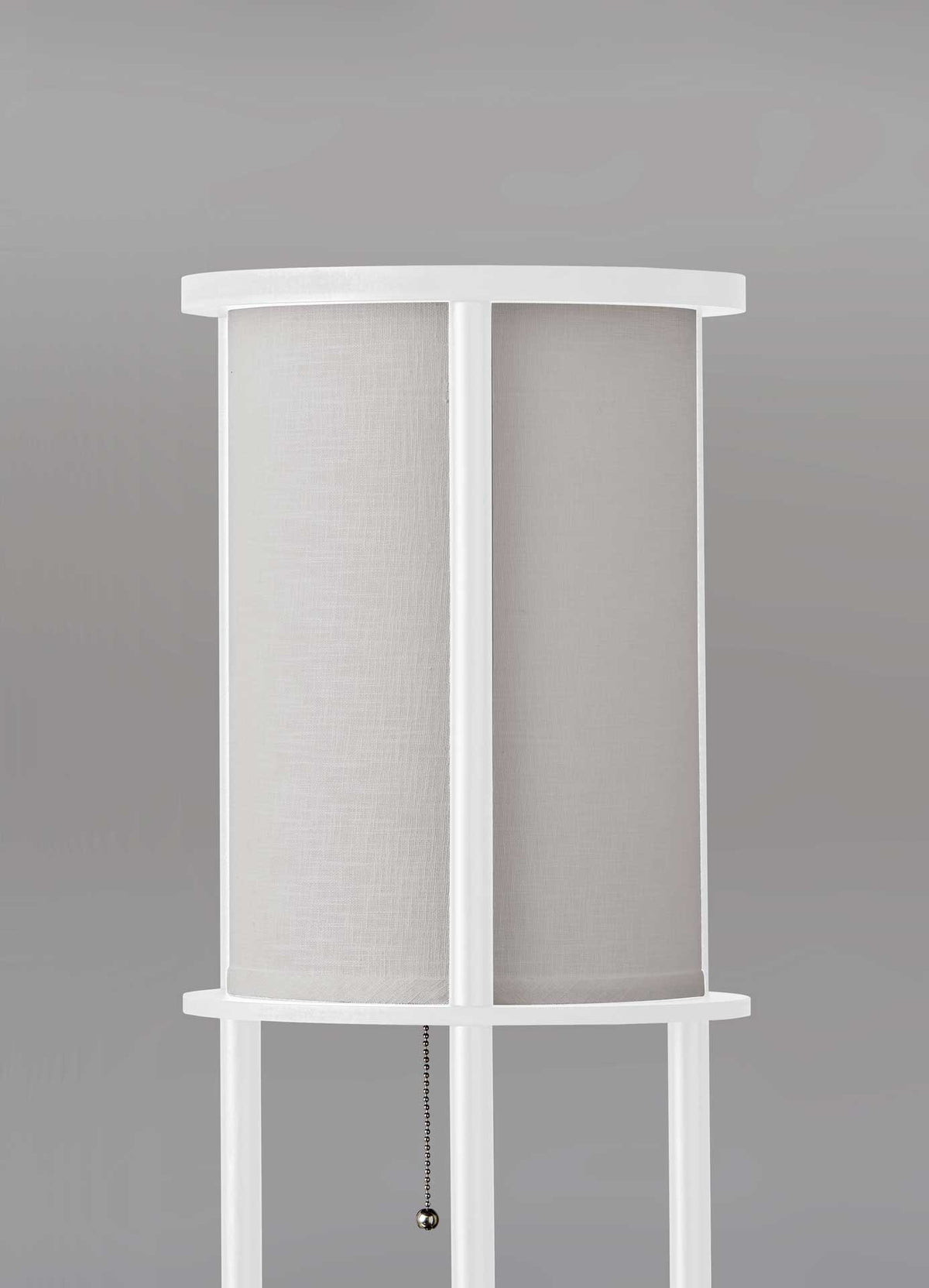Stavanger Round Shelf Floor Lamp White