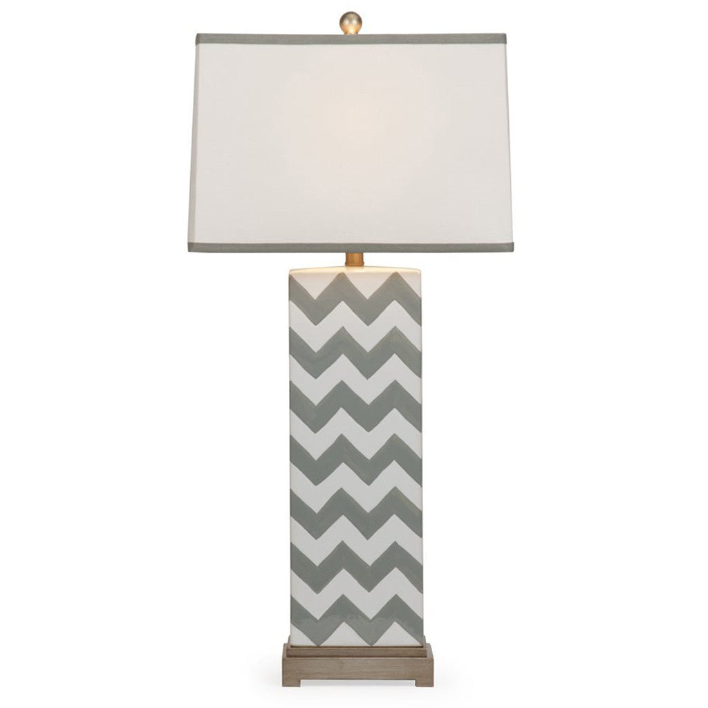 Coffey Gray Chevron Lamp