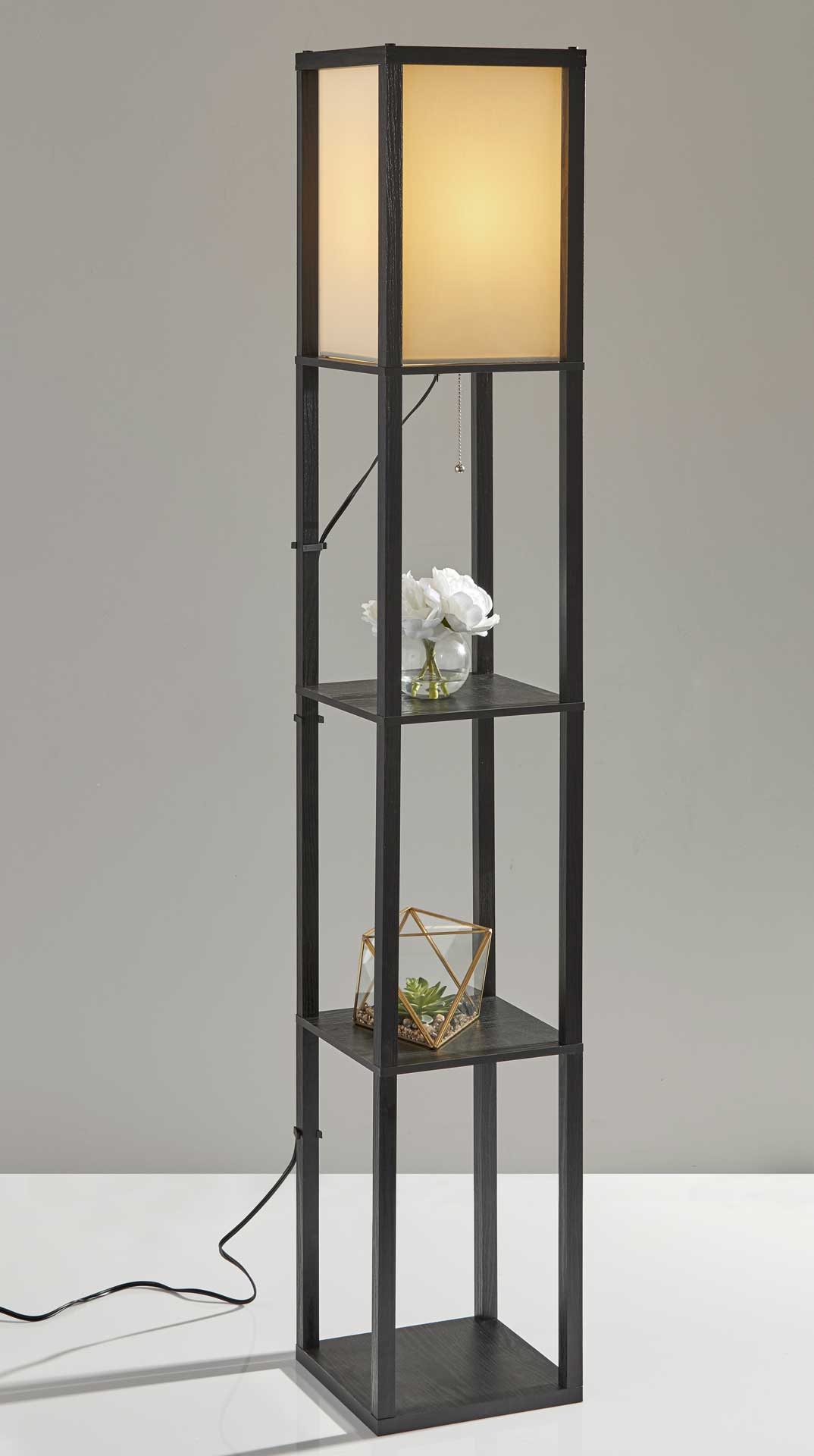 William Shelf Floor Lamp Black