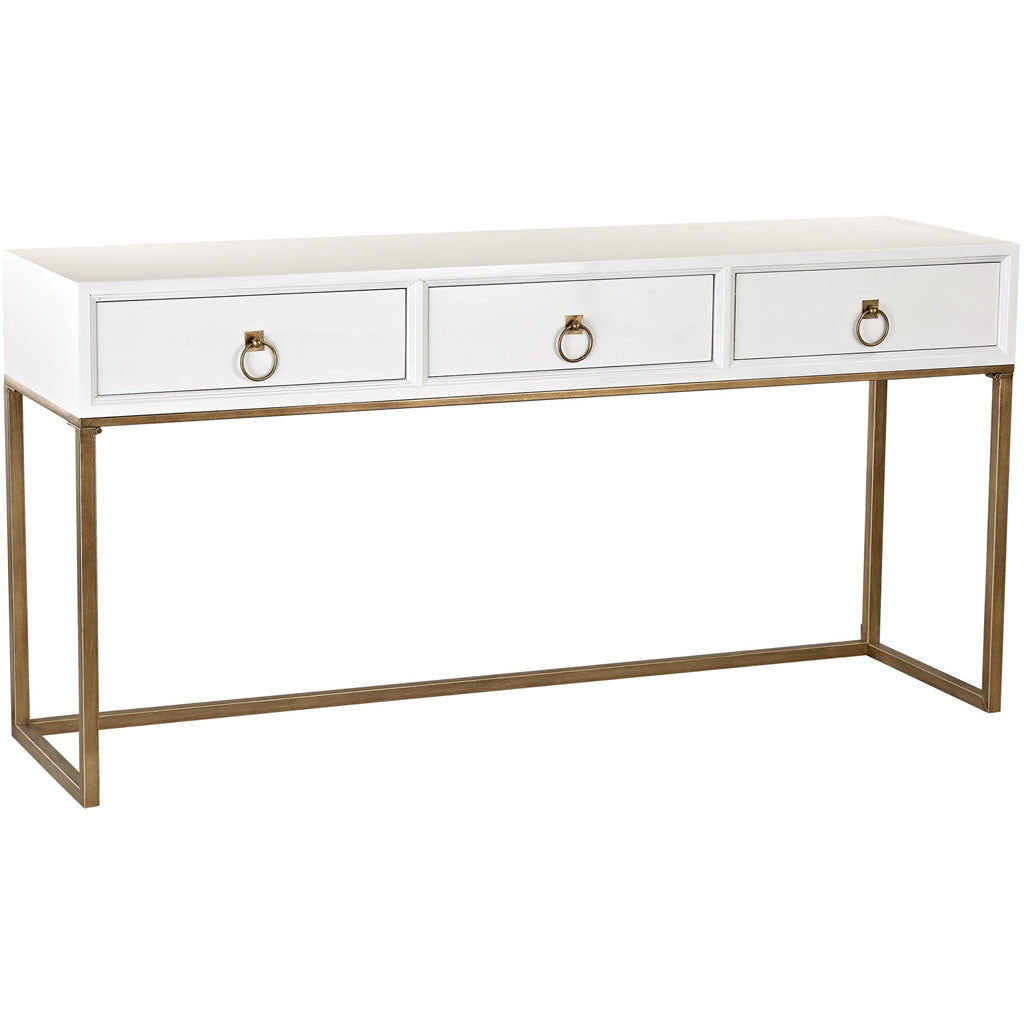 Rohrer White/Gold Console