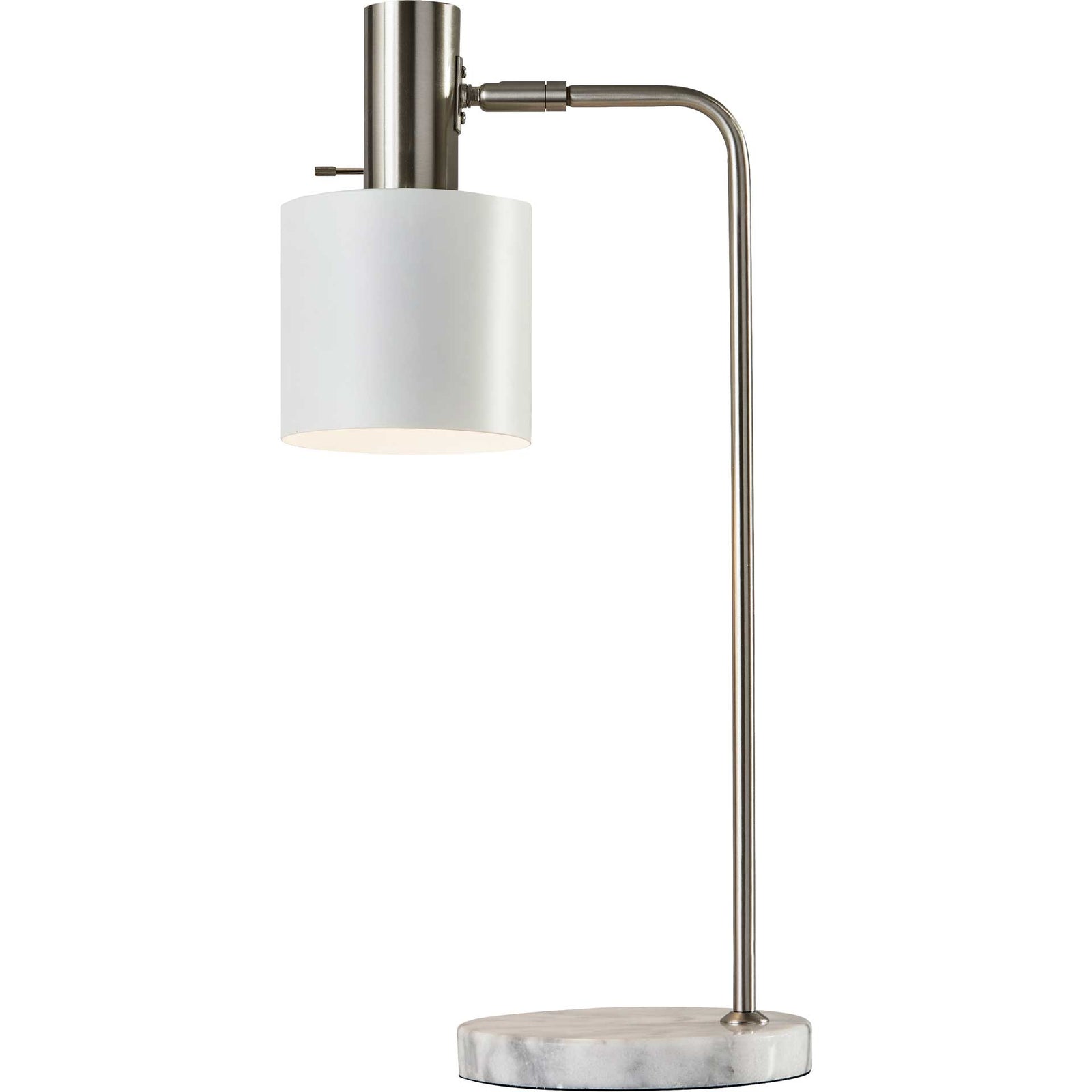 Epinal Desk Lamp Brushed Steel/White