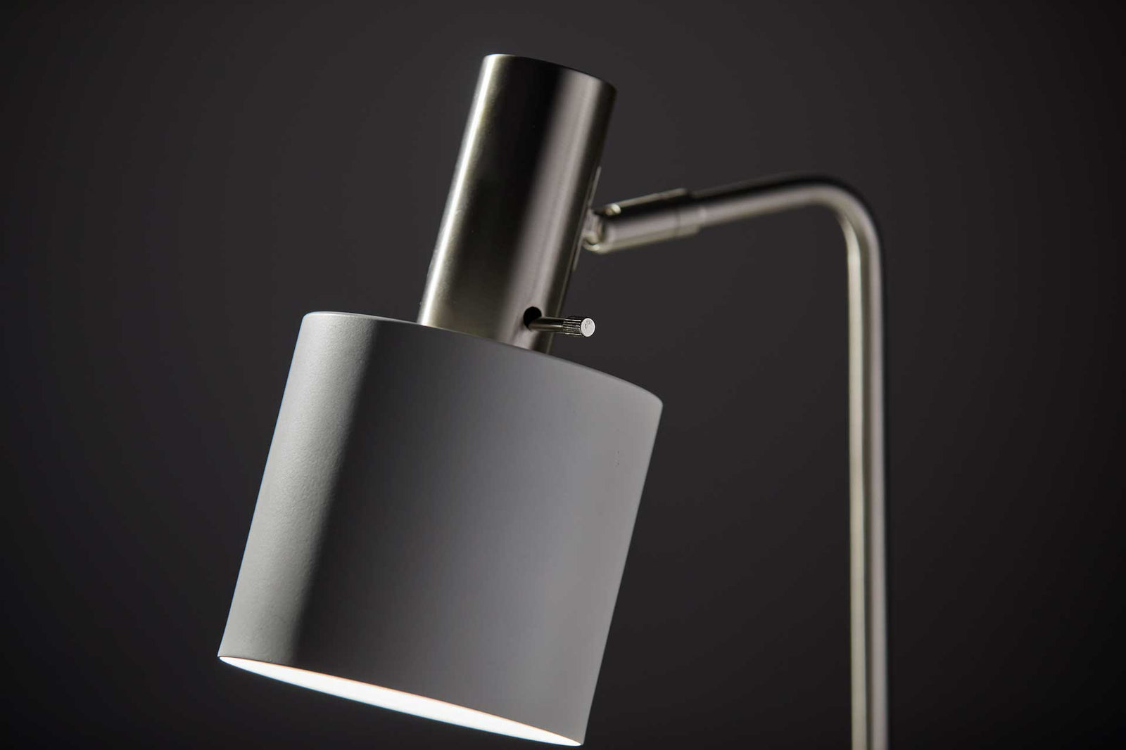 Epinal Desk Lamp Brushed Steel/White