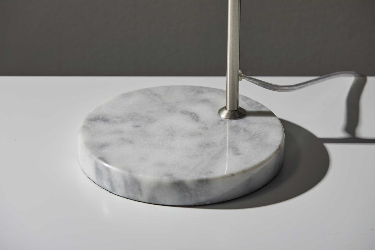 Epinal Desk Lamp Brushed Steel/White