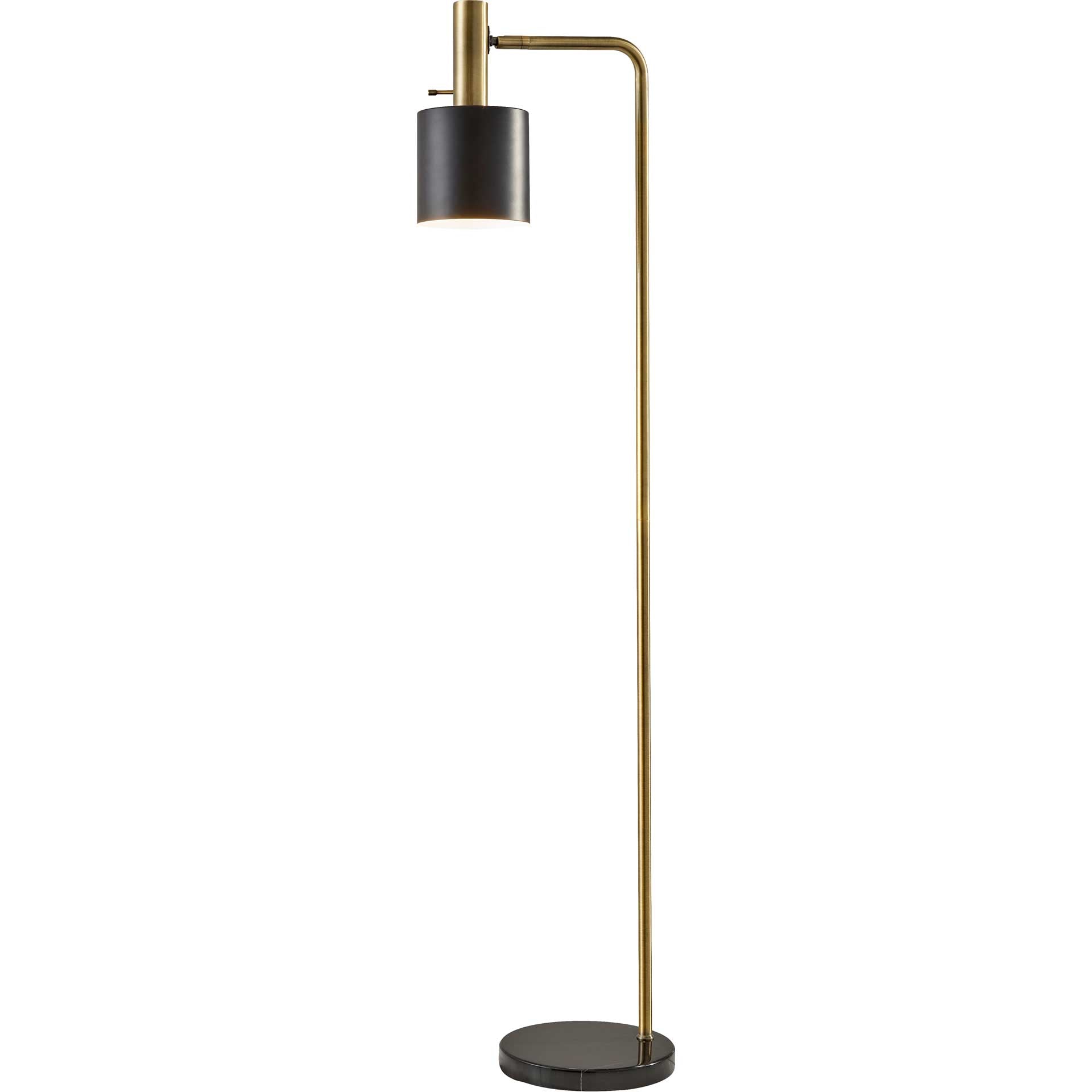 Epinal Floor Lamp Antique Brass/Black