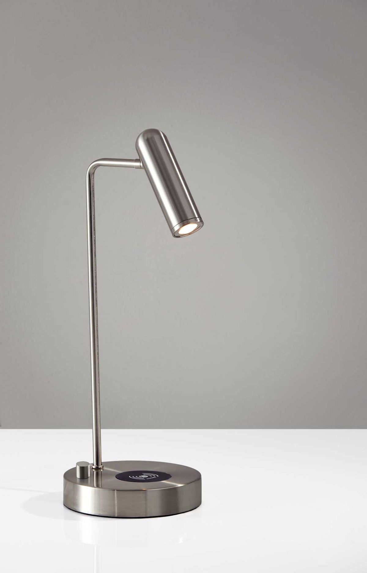 Kane Wireless Charge Desk Lamp Brushed Steel