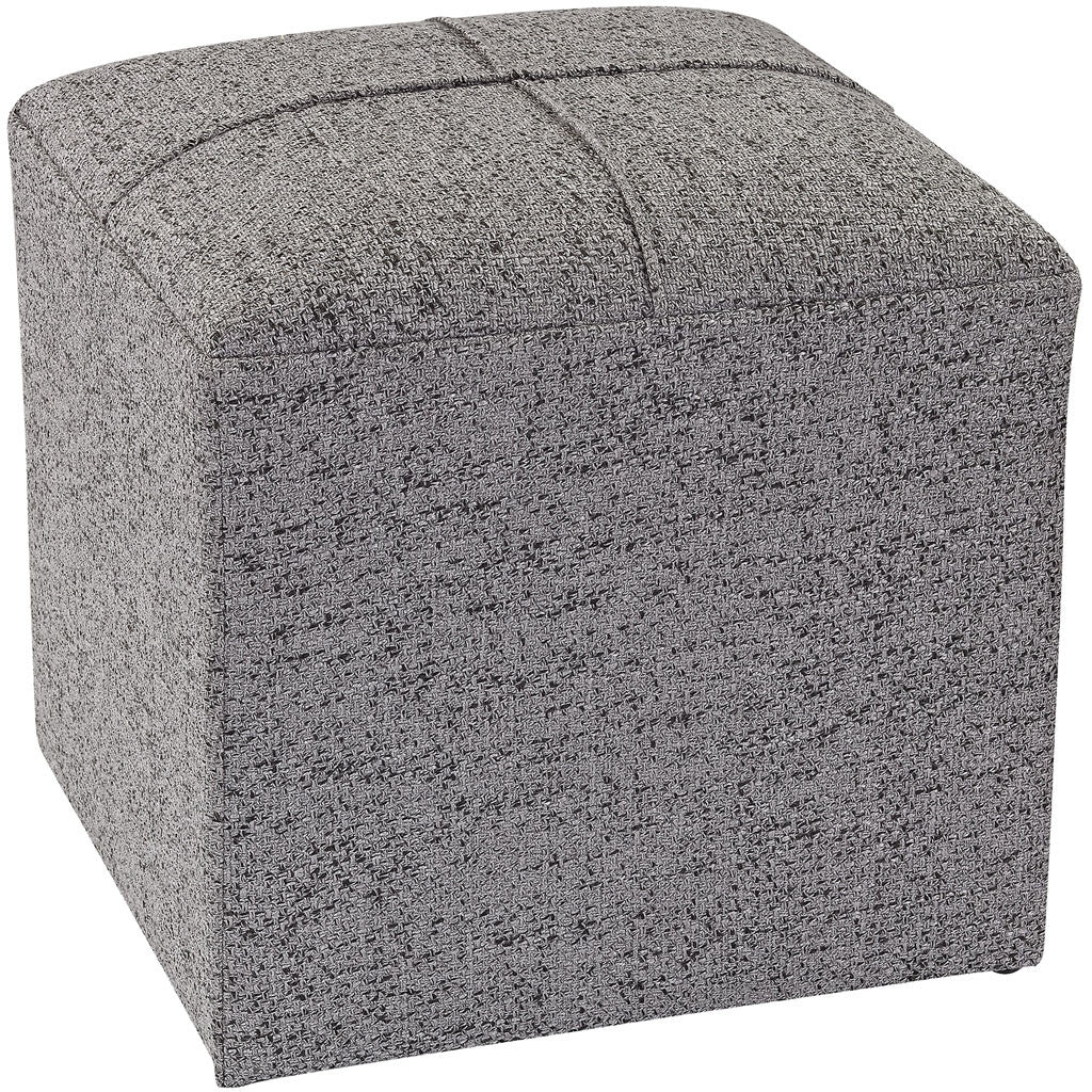 Caplin Gray Cube Ottoman