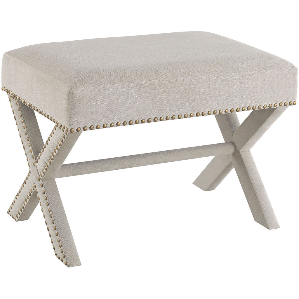 Longford Hill Linen Cross Leg Bench