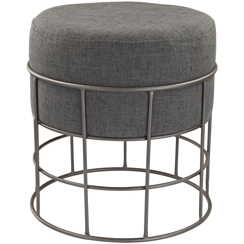 Holter Pewter/Gray Linen Stool