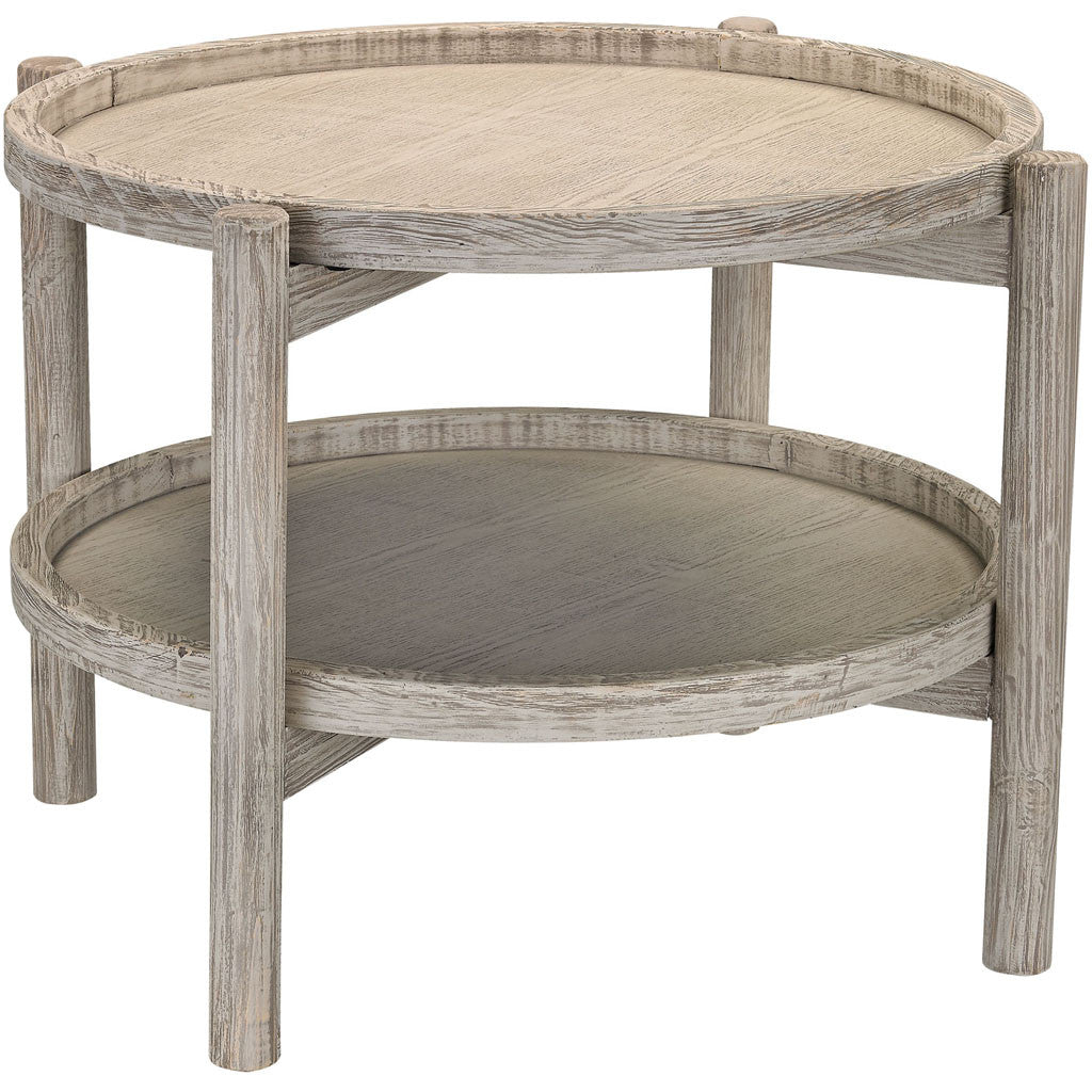 Marconi Driftwood Finish Side Table