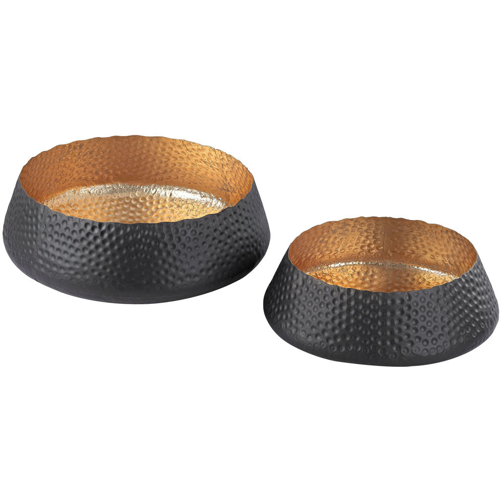 Roshal Hammered Metal Bowls (Set of 2)