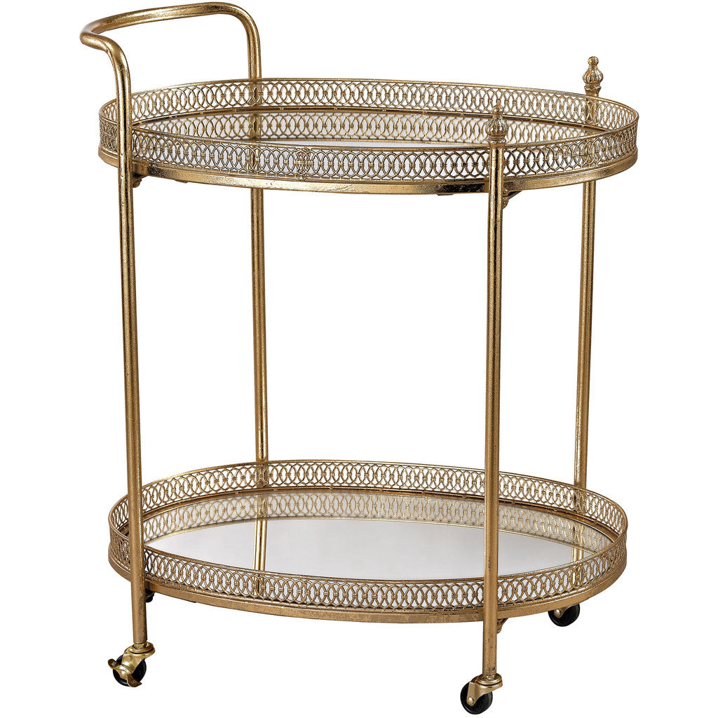 Eastman Banded Oval Bar Cart