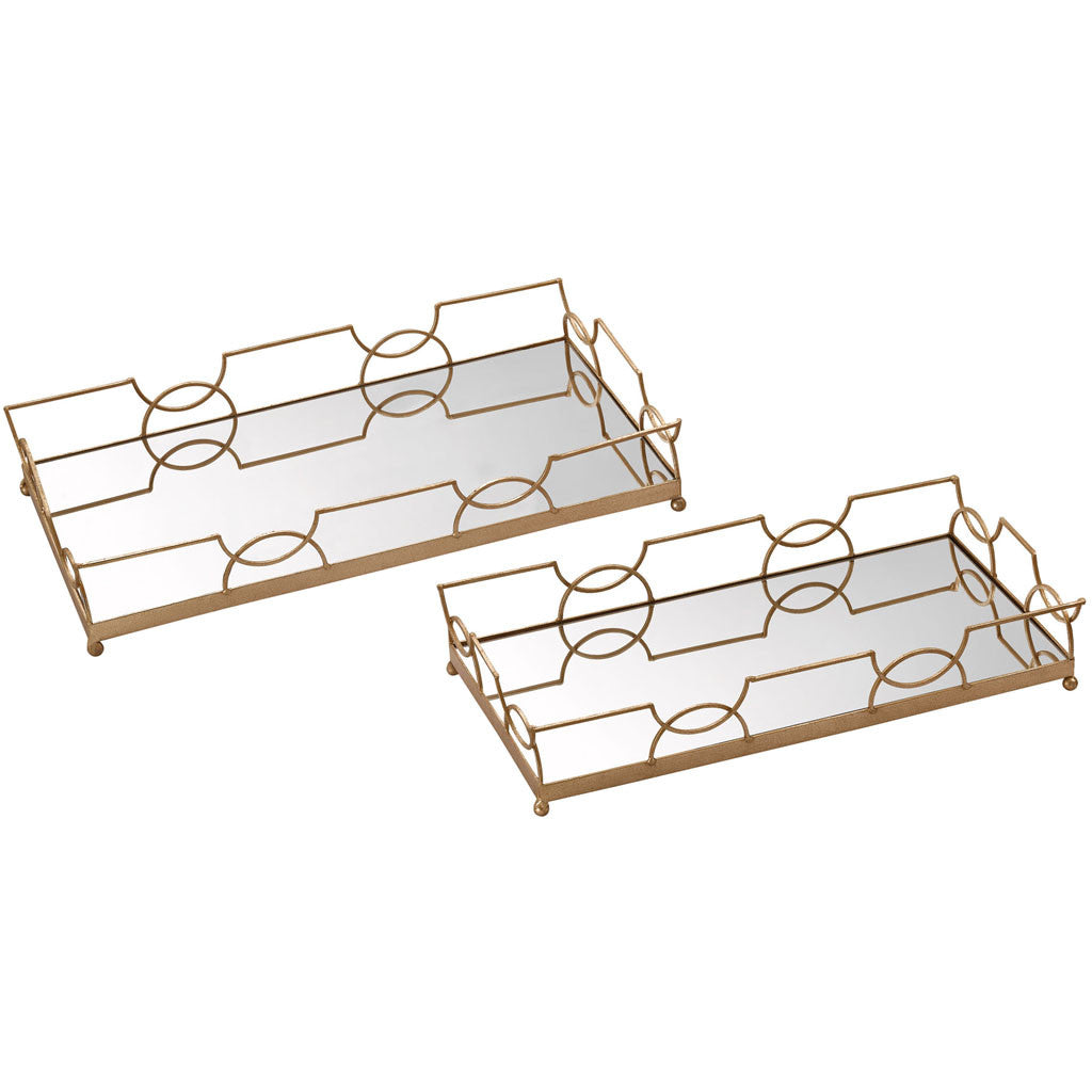 Eastman Mirrored Trays (Set of 2)