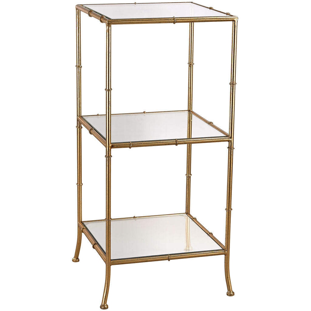 Eastman Gilded Bamboo Shelving Unit