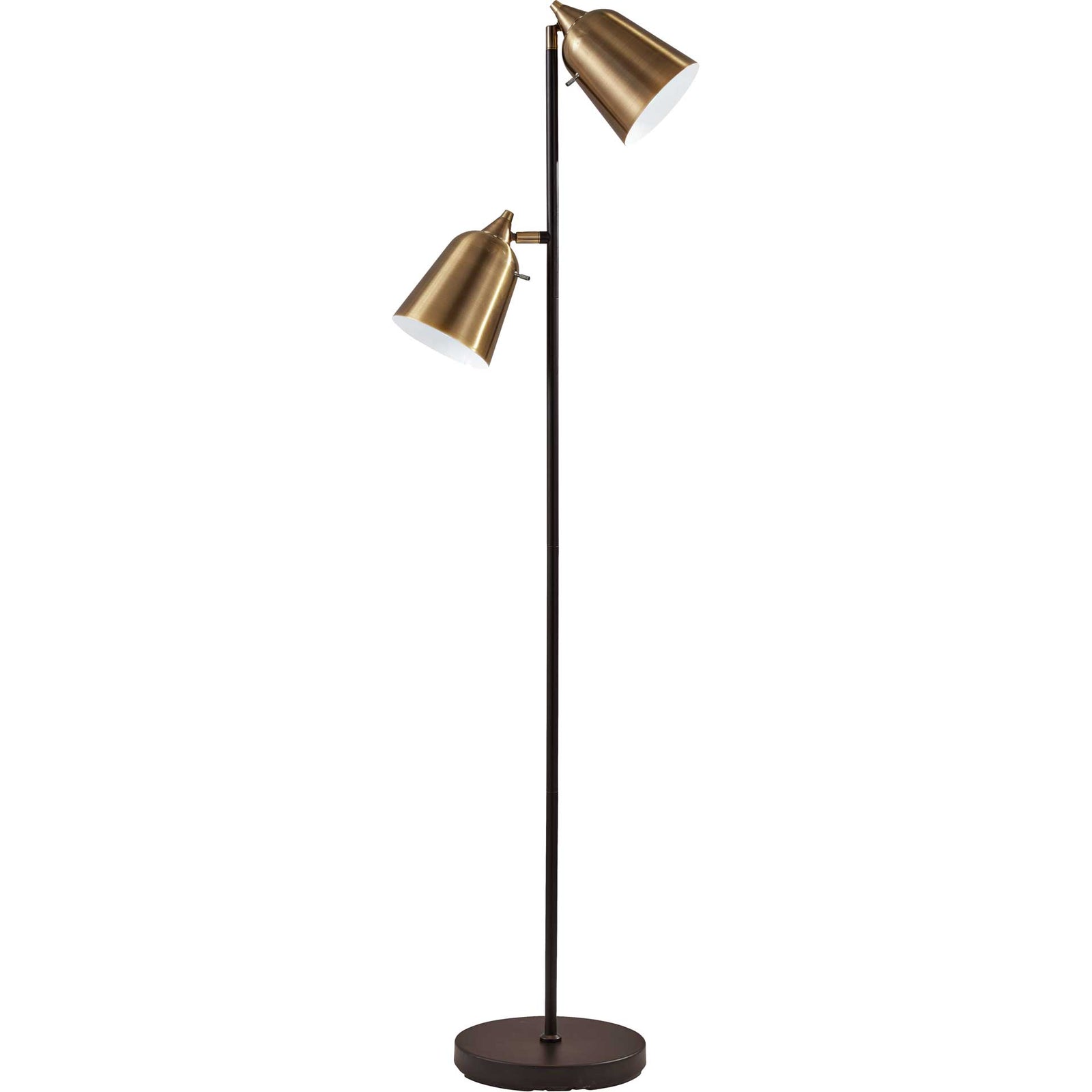 Macon Floor Lamp Black/Antique Brass