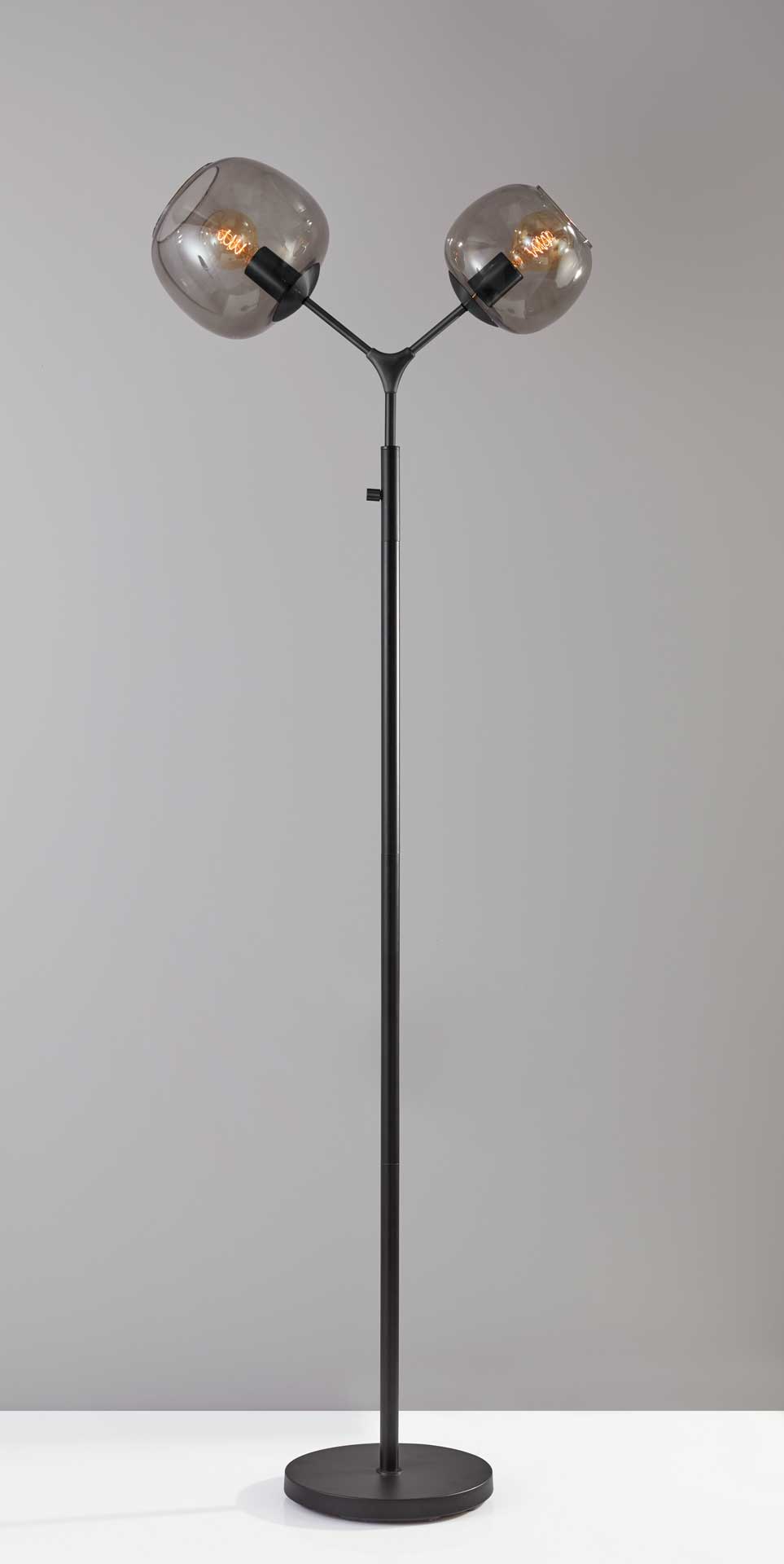 Ashland Tall Floor Lamp Brushed Steel