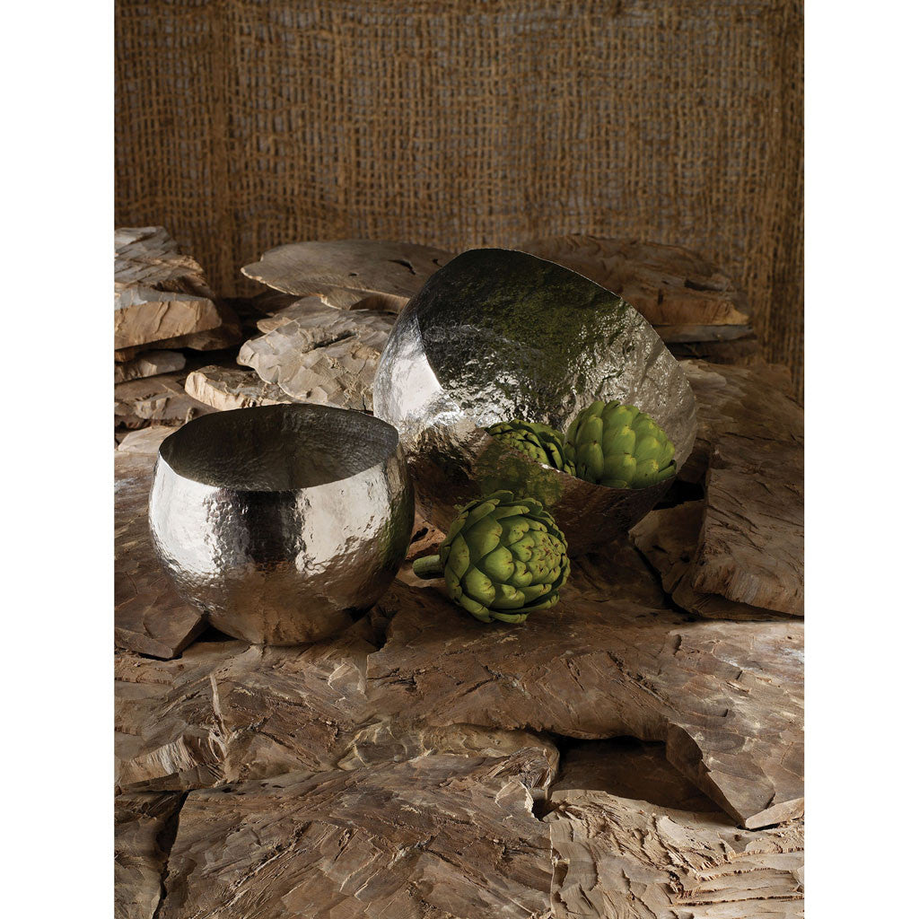 Tom Hammered Nickel-Plated Brass Bowl