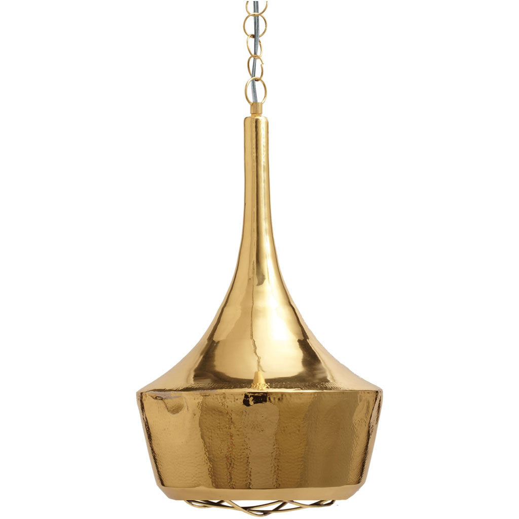 Tom Gold Hammered Pendant Large