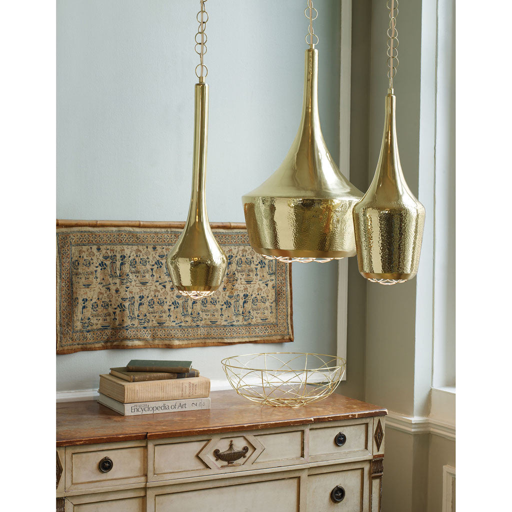 Tom Gold Hammered Pendant Large