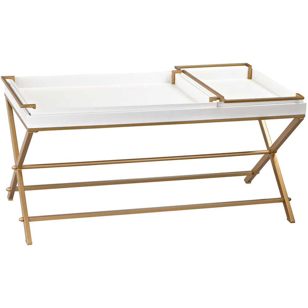 Otto Gold/White Coffee Tray Table