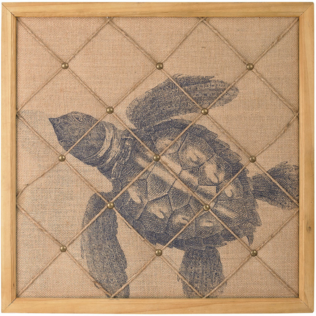 Turtle on Linen Note Board